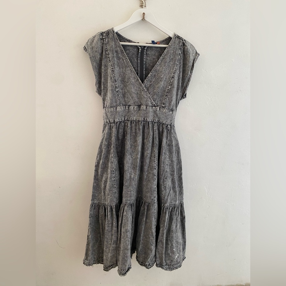 Denim Midi Dress Pilcro by Anthropologie  Charcoal Dress Denim Midi - Picture 7 of 12
